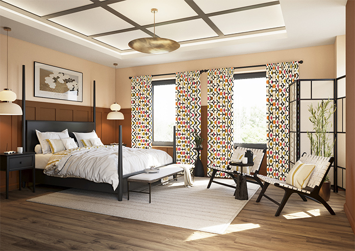 Orla Kiely Spot Flower, Red Multi - Made to Measure Curtains - Image 7